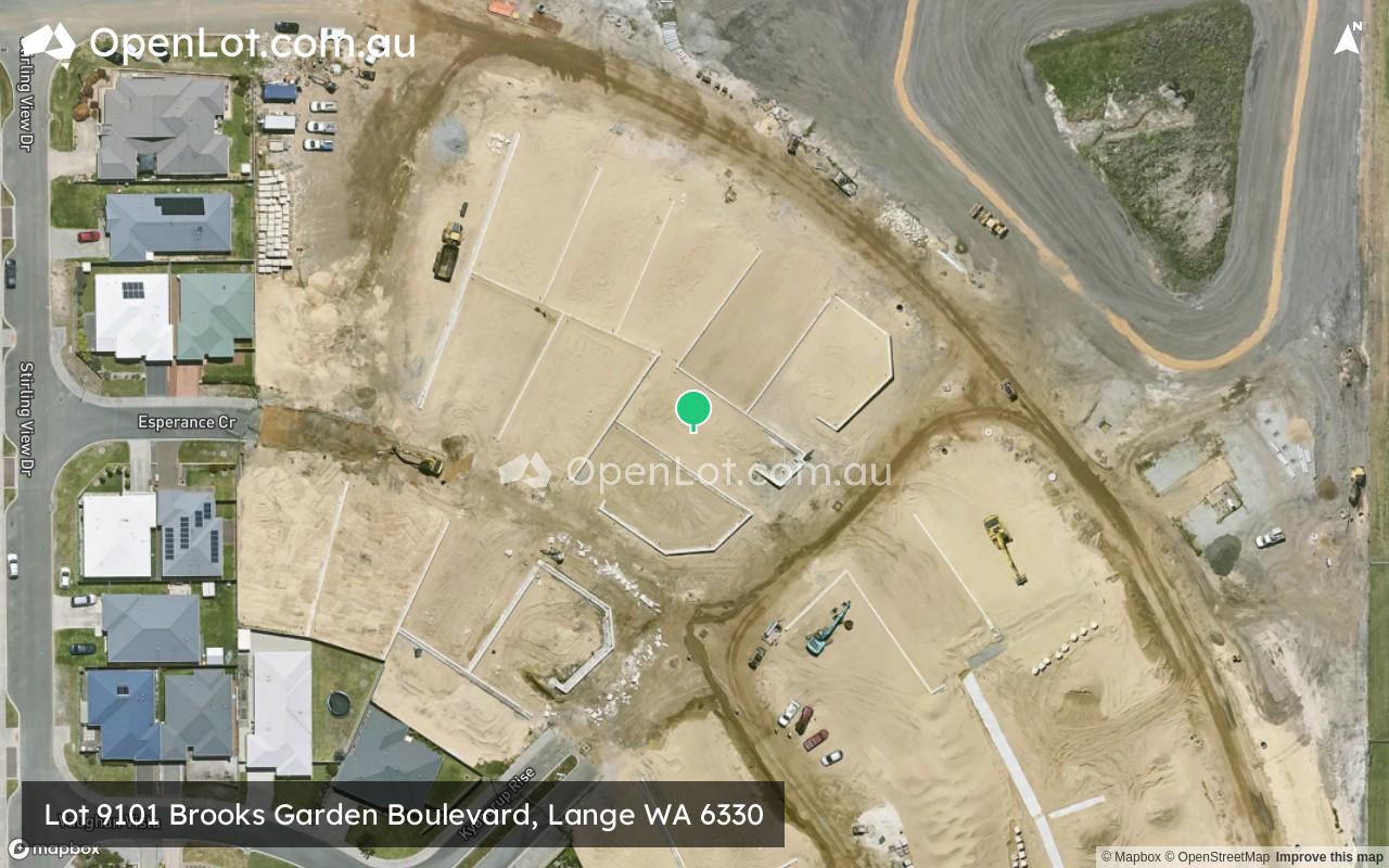 Satellite image for Lot 9101 Brooks Garden Boulevard, Lange WA 6330