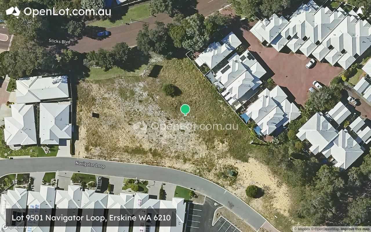Satellite image for Lot 9501 Navigator Loop, Erskine WA 6210