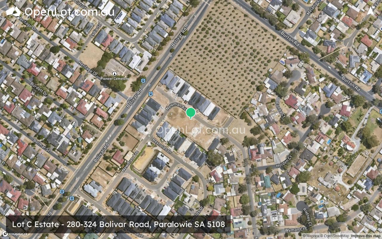 Satellite image for Lot C Estate - 280-324 Bolivar Road, Paralowie SA 5108