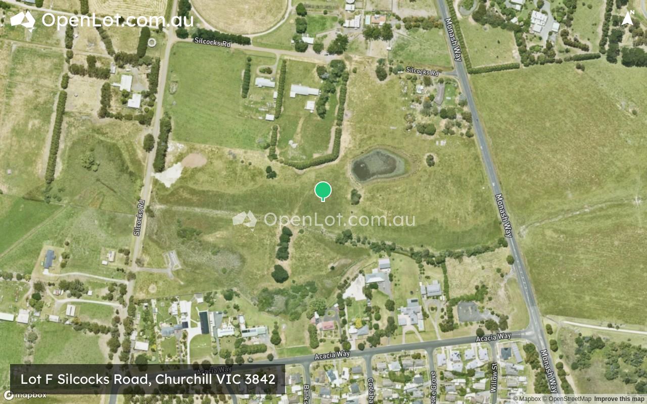 Satellite image for Lot F Silcocks Road, Churchill VIC 3842
