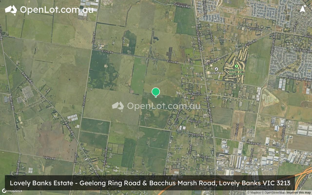 Satellite image for Lovely Banks Estate - Geelong Ring Road & Bacchus Marsh Road, Lovely Banks VIC 3213