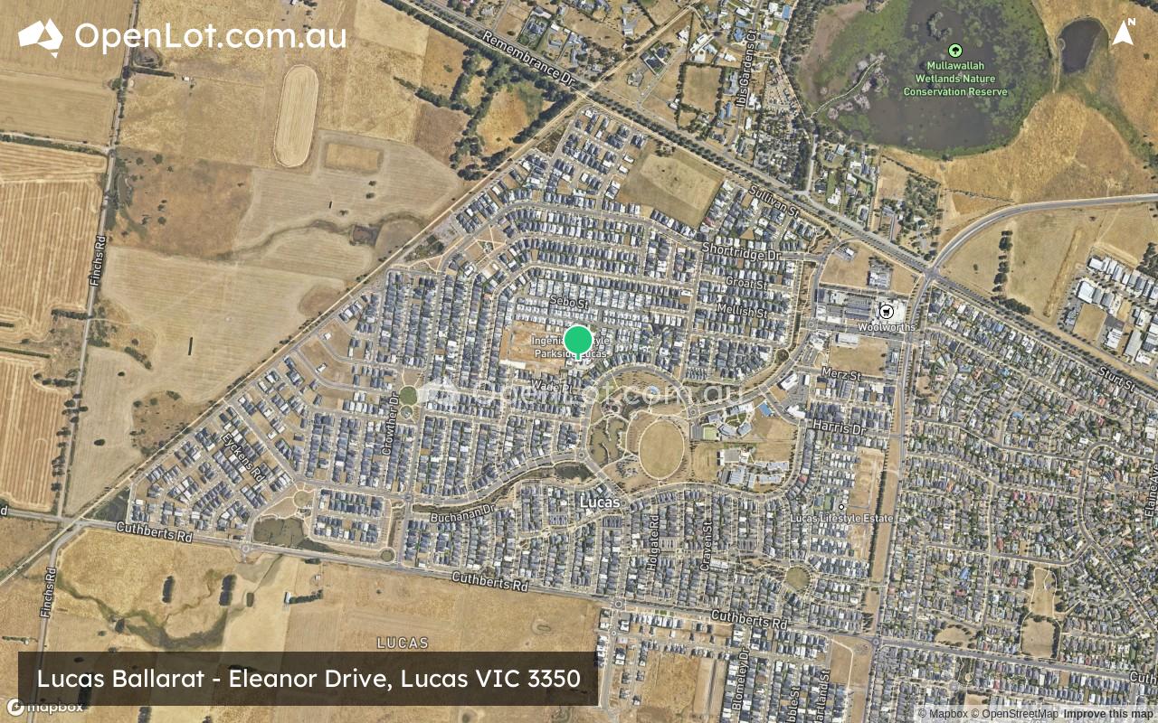 Satellite image for Lucas Ballarat - Eleanor Drive, Lucas VIC 3350