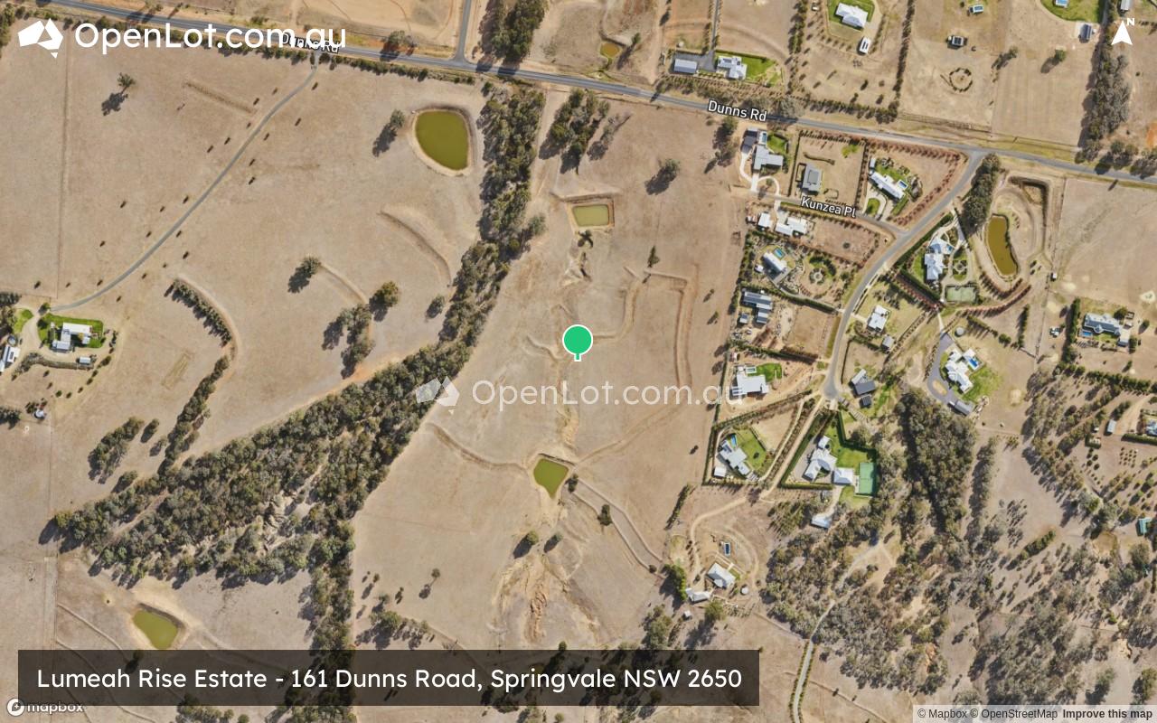 Satellite image for Lumeah Rise Estate - 161 Dunns Road, Springvale NSW 2650