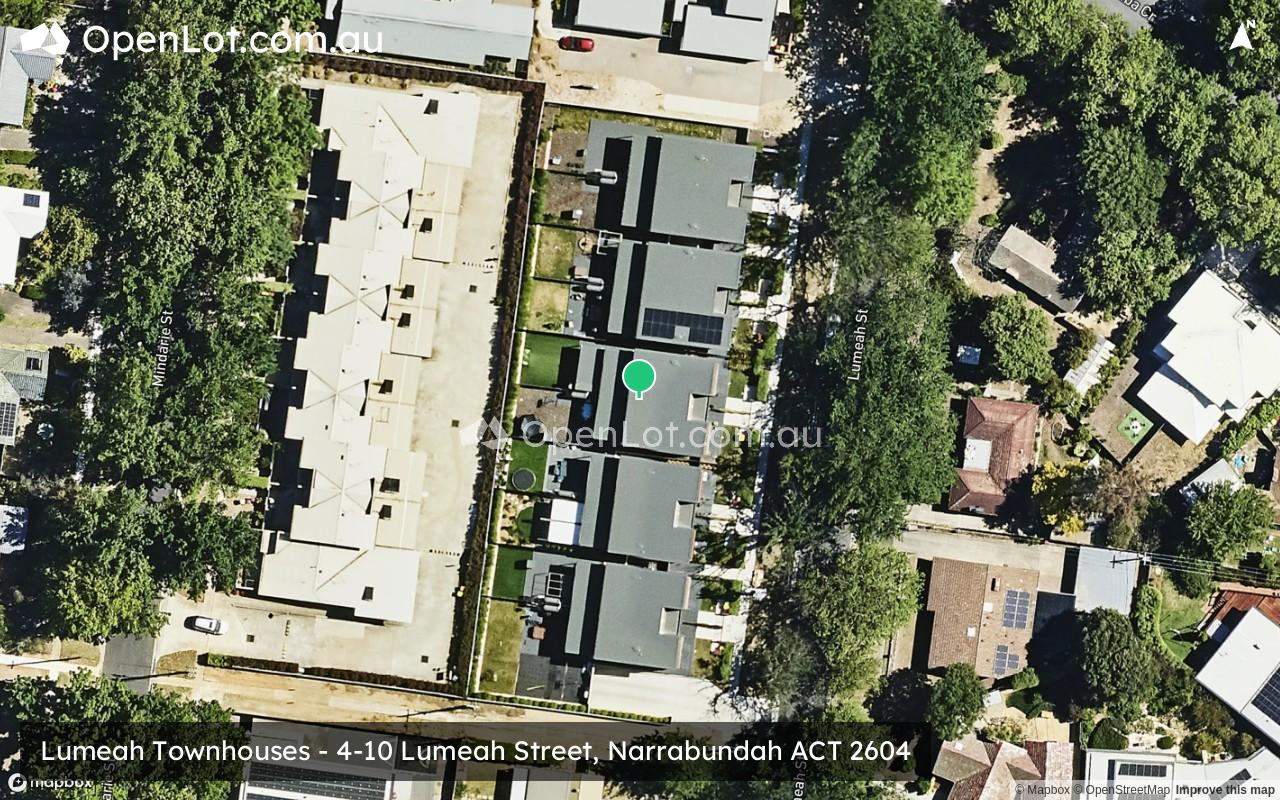 Satellite image for Lumeah Townhouses - 4-10 Lumeah Street, Narrabundah ACT 2604