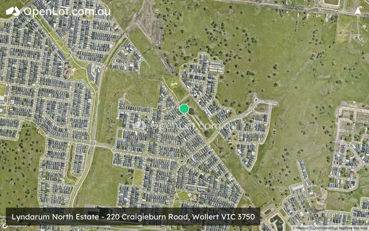 Satellite image for Lyndarum North Estate - 220 Craigieburn Road, Wollert VIC 3750