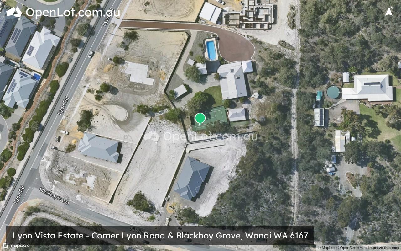 Satellite image for Lyon Vista Estate - Corner Lyon Road & Blackboy Grove, Wandi WA 6167