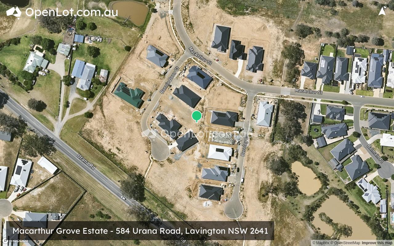 Satellite image for Macarthur Grove Estate - 584 Urana Road, Lavington NSW 2641