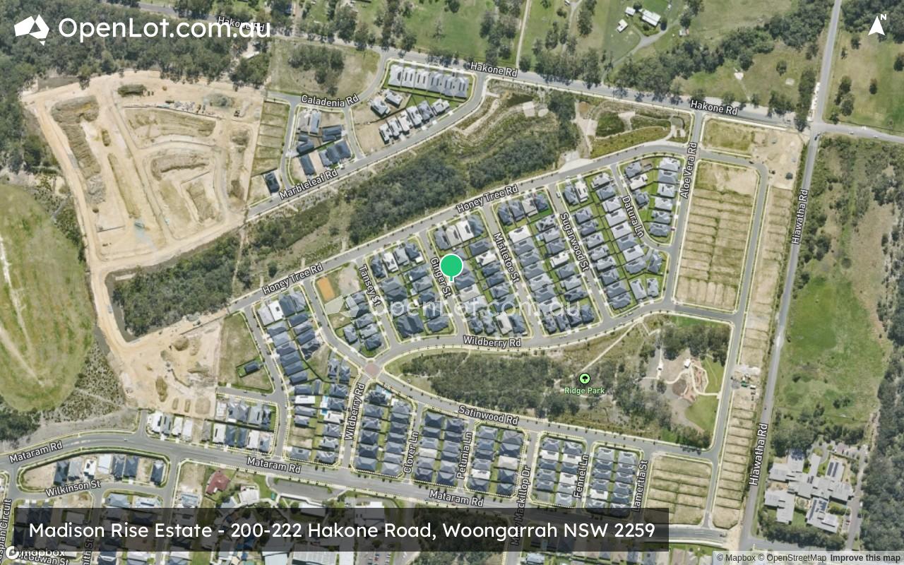 Satellite image for Madison Rise Estate - 200-222 Hakone Road, Woongarrah NSW 2259