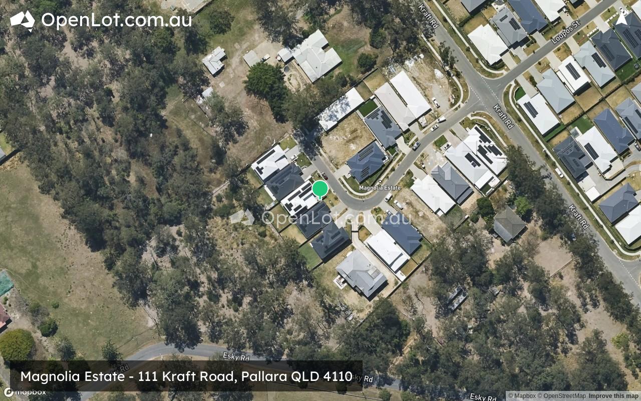 Satellite image for Magnolia Estate - 111 Kraft Road, Pallara QLD 4110