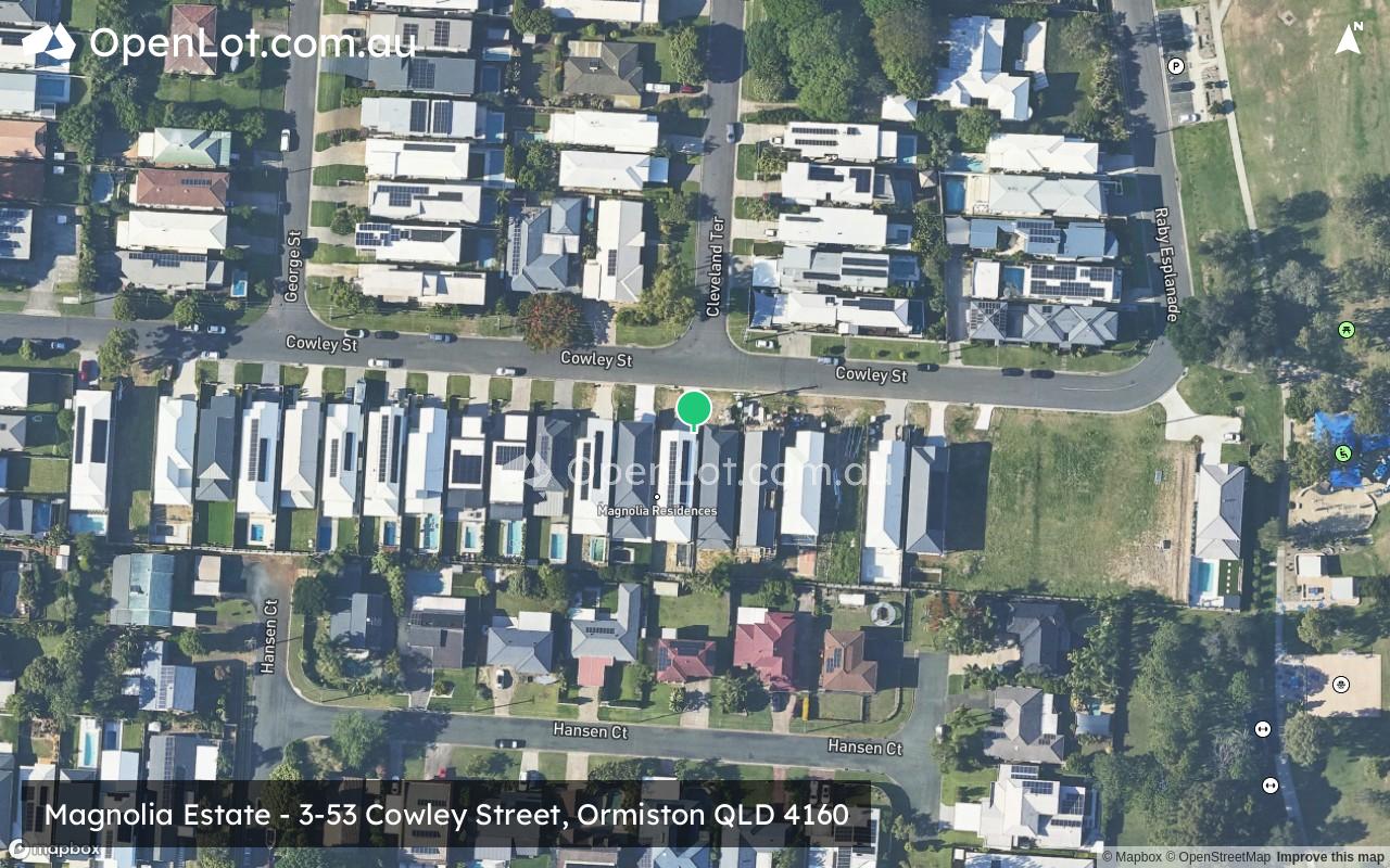 Satellite image for Magnolia Estate - 3-53 Cowley Street, Ormiston QLD 4160