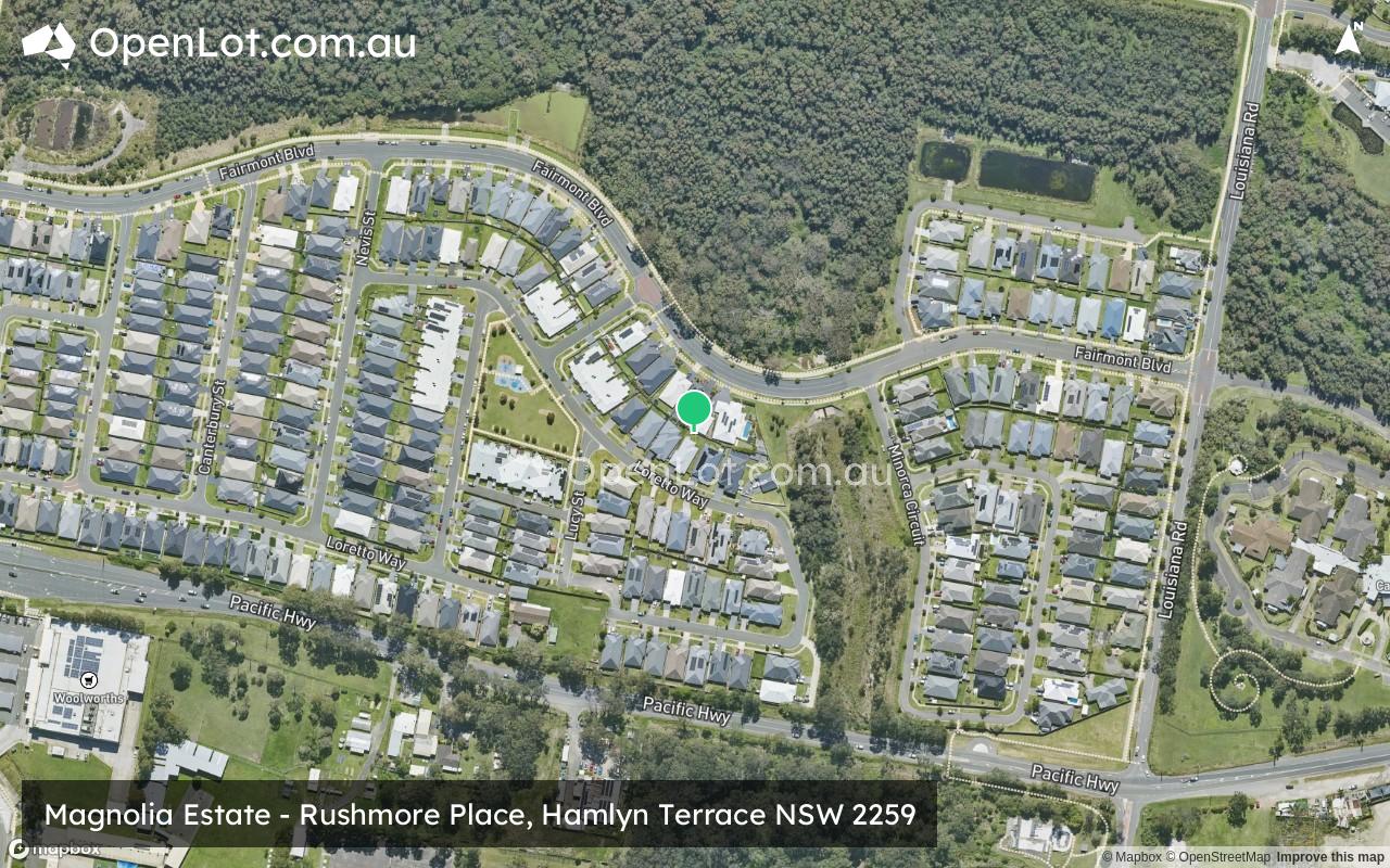Satellite image for Magnolia Estate - Rushmore Place, Hamlyn Terrace NSW 2259