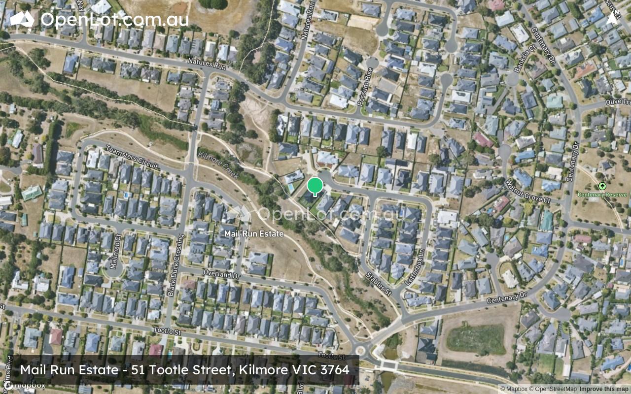Satellite image for Mail Run Estate - 51 Tootle Street, Kilmore VIC 3764
