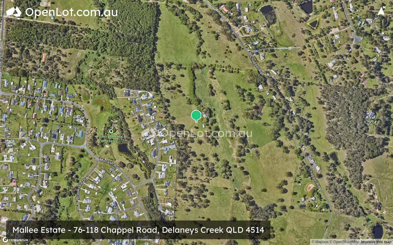 Satellite image for 76-118 Chappel Road, Delaneys Creek QLD 4514