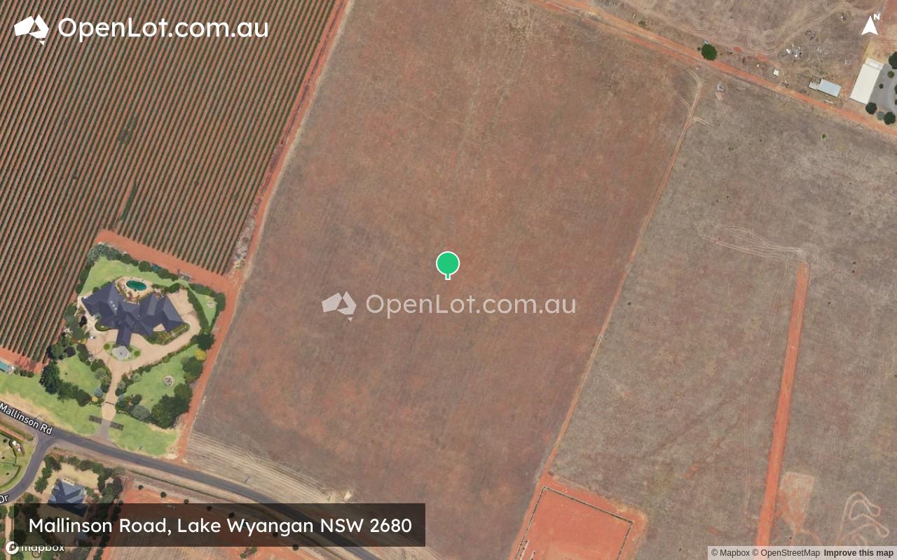 Satellite image for Mallinson Road, Lake Wyangan NSW 2680