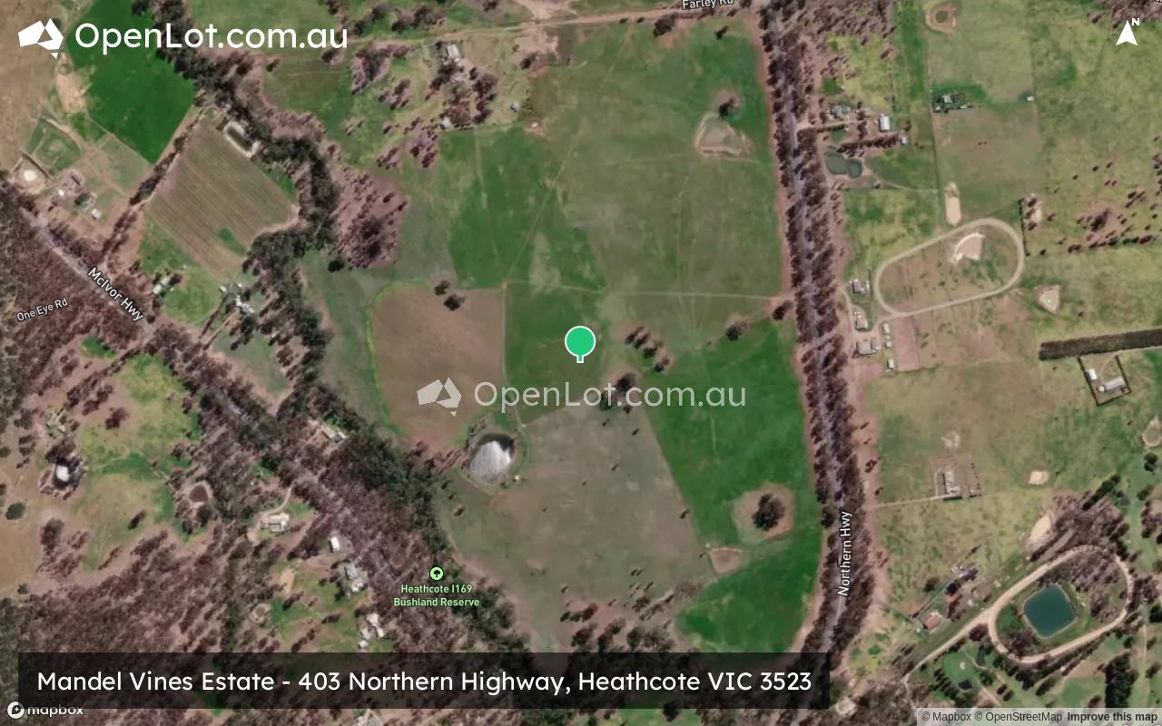 Satellite image for Mandel Vines Estate - 403 Northern Highway, Heathcote VIC 3523