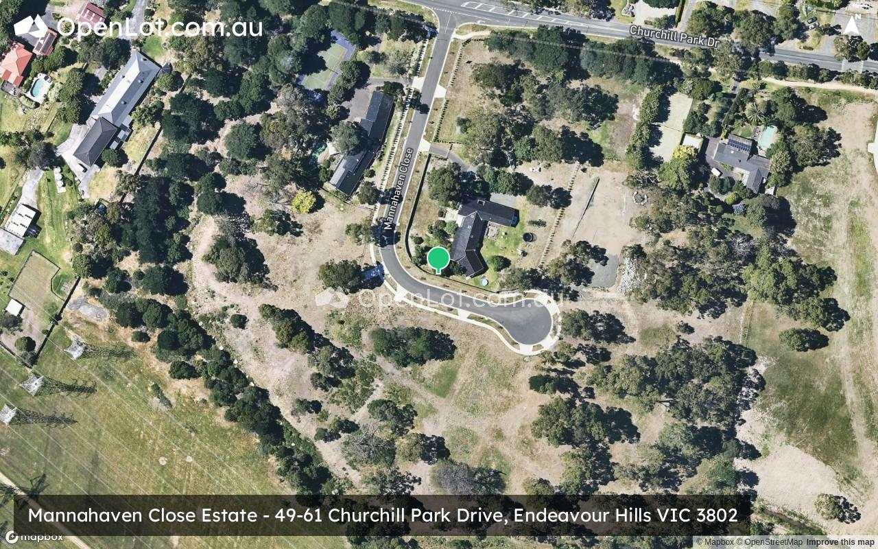 Satellite image for Mannahaven Close Estate - 49-61 Churchill Park Drive, Endeavour Hills VIC 3802