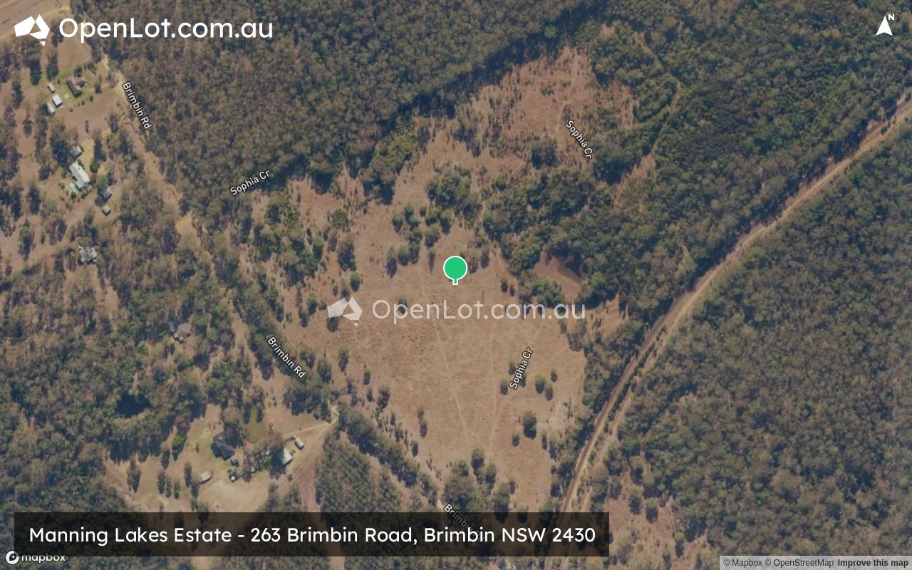 Satellite image for Manning Lakes Estate - 263 Brimbin Road, Brimbin NSW 2430