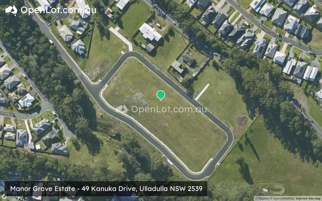 Satellite image for Manor Grove Estate - 49 Kanuka Drive, Ulladulla NSW 2539