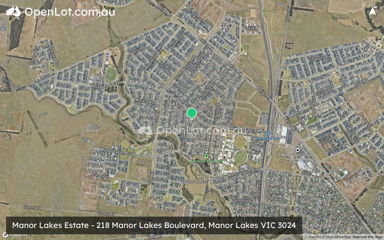 Satellite image for Manor Lakes Estate - 218 Manor Lakes Boulevard, Manor Lakes VIC 3024
