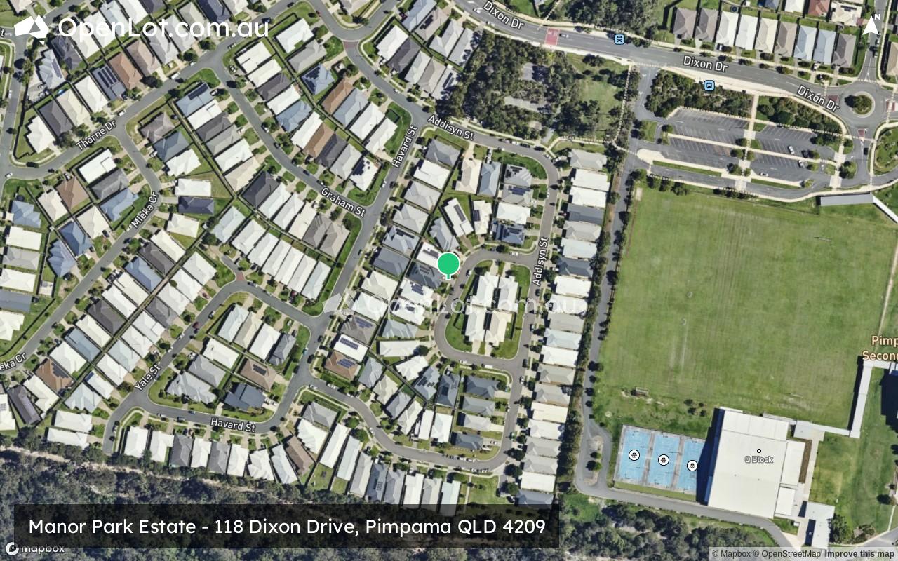 Satellite image for Manor Park Estate - 118 Dixon Drive, Pimpama QLD 4209