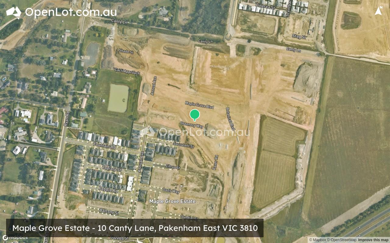 Satellite image for Maple Grove Estate - 10 Canty Lane, Pakenham East VIC 3810