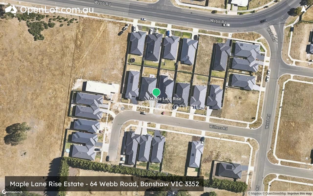 Satellite image for Maple Lane Rise Estate - 64 Webb Road, Bonshaw VIC 3352