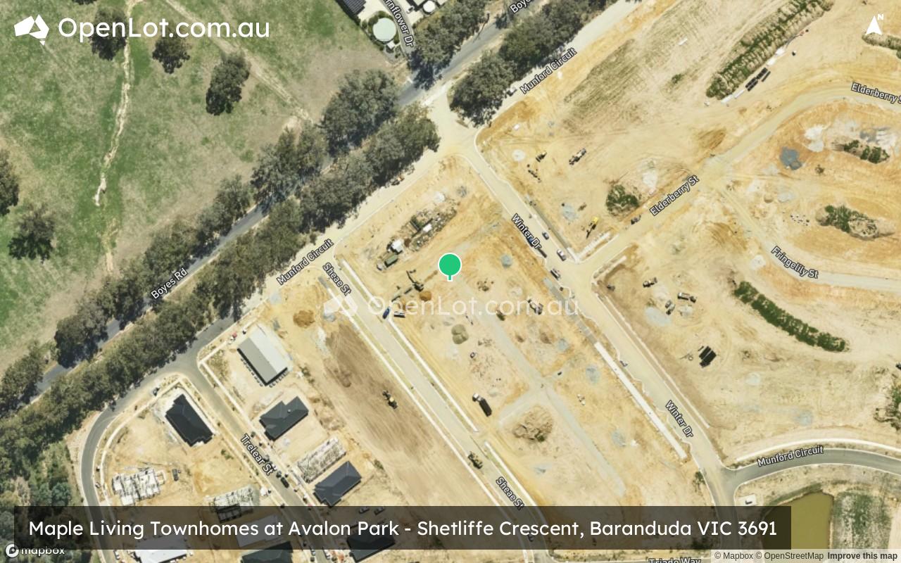 Satellite image for Maple Living Townhomes at Avalon Park - Shetliffe Crescent, Baranduda VIC 3691