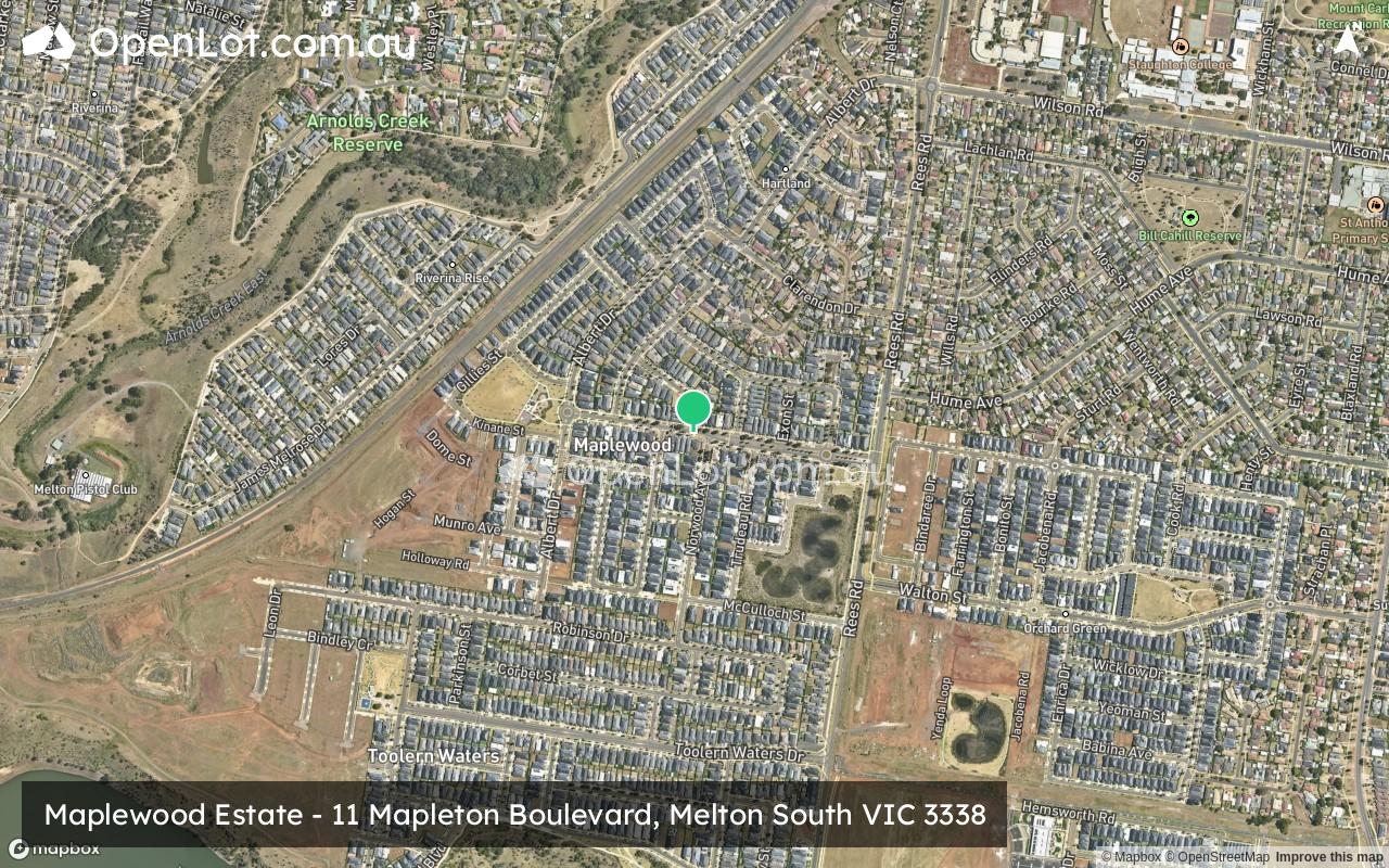 Satellite image for Maplewood Estate - 11 Mapleton Boulevard, Melton South VIC 3338