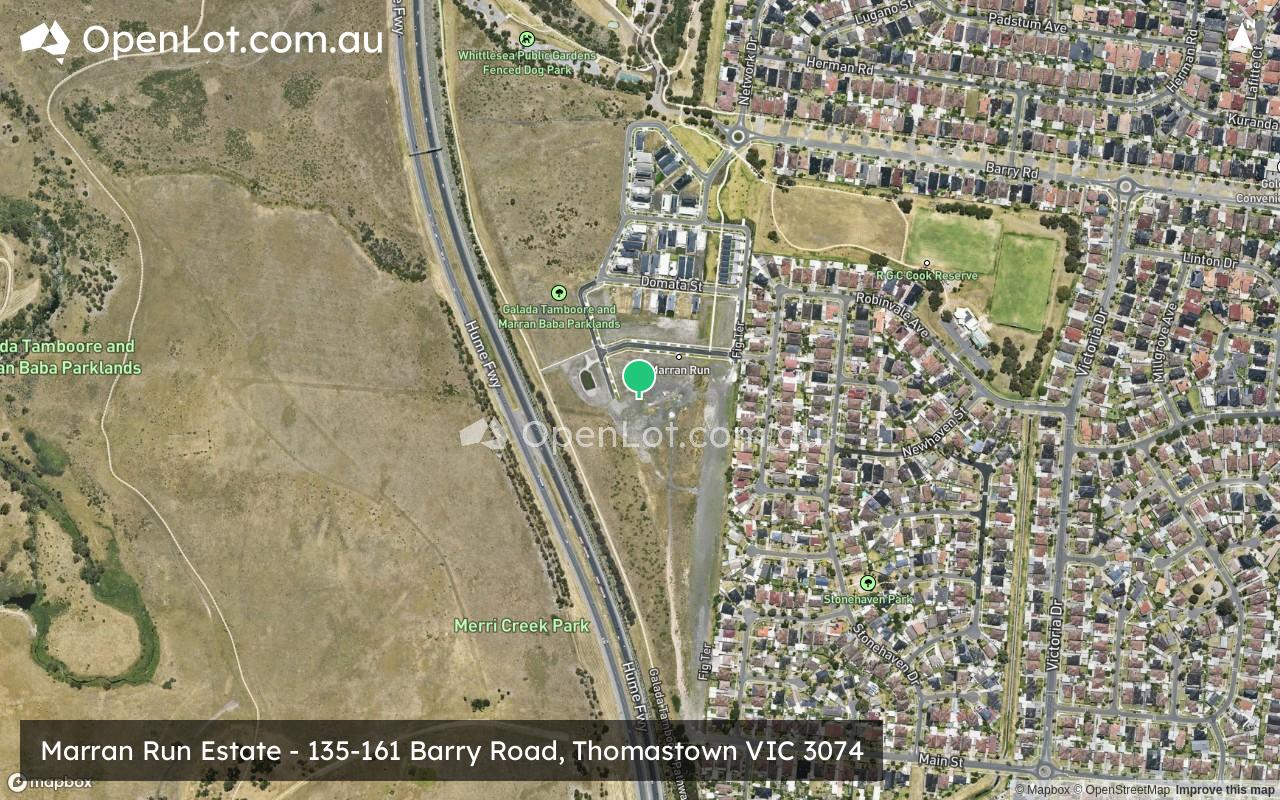 Satellite image for Marran Run Estate - 135-161 Barry Road, Thomastown VIC 3074