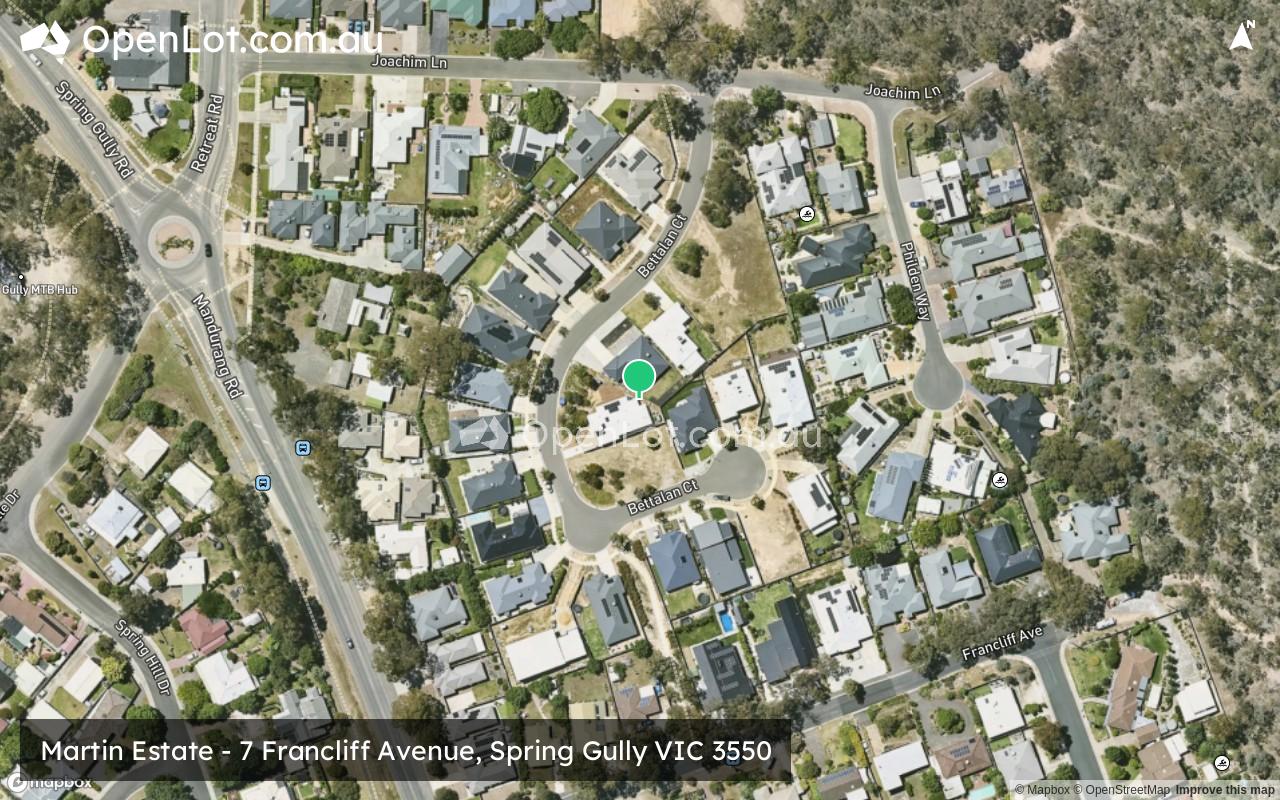 Satellite image for Martin Estate - 7 Francliff Avenue, Spring Gully VIC 3550