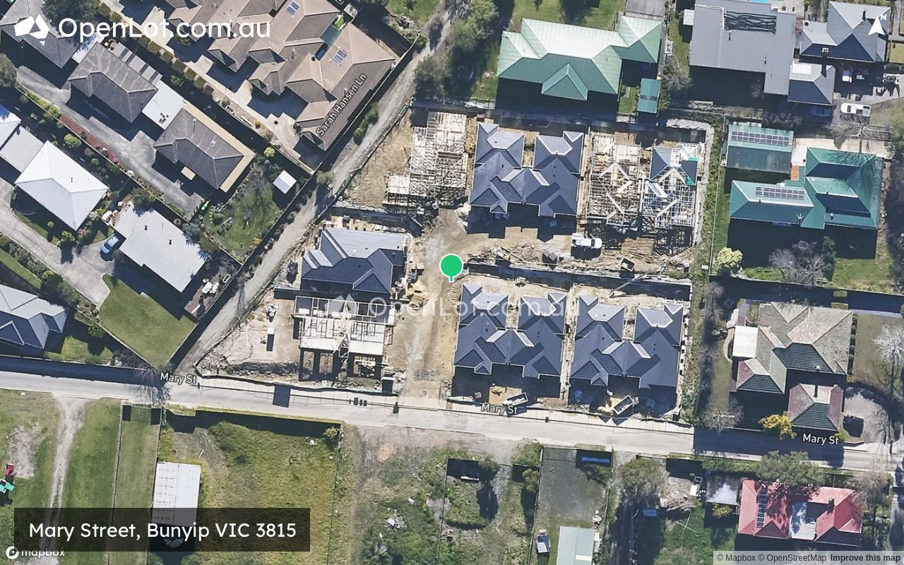 Satellite image for Mary Street, Bunyip VIC 3815