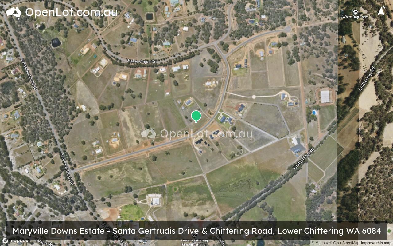 Satellite image for Maryville Downs Estate - Santa Gertrudis Drive & Chittering Road, Lower Chittering WA 6084