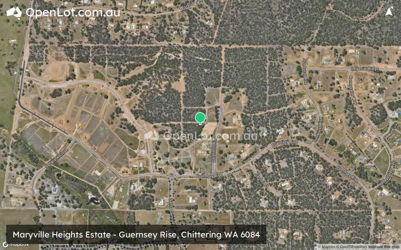 Satellite image for Maryville Heights Estate - Guernsey Rise, Chittering WA 6084
