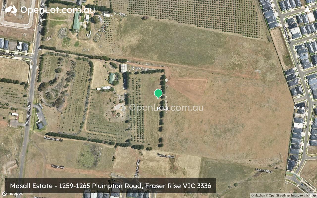 Satellite image for Masall Estate - 1259-1265 Plumpton Road, Fraser Rise VIC 3336