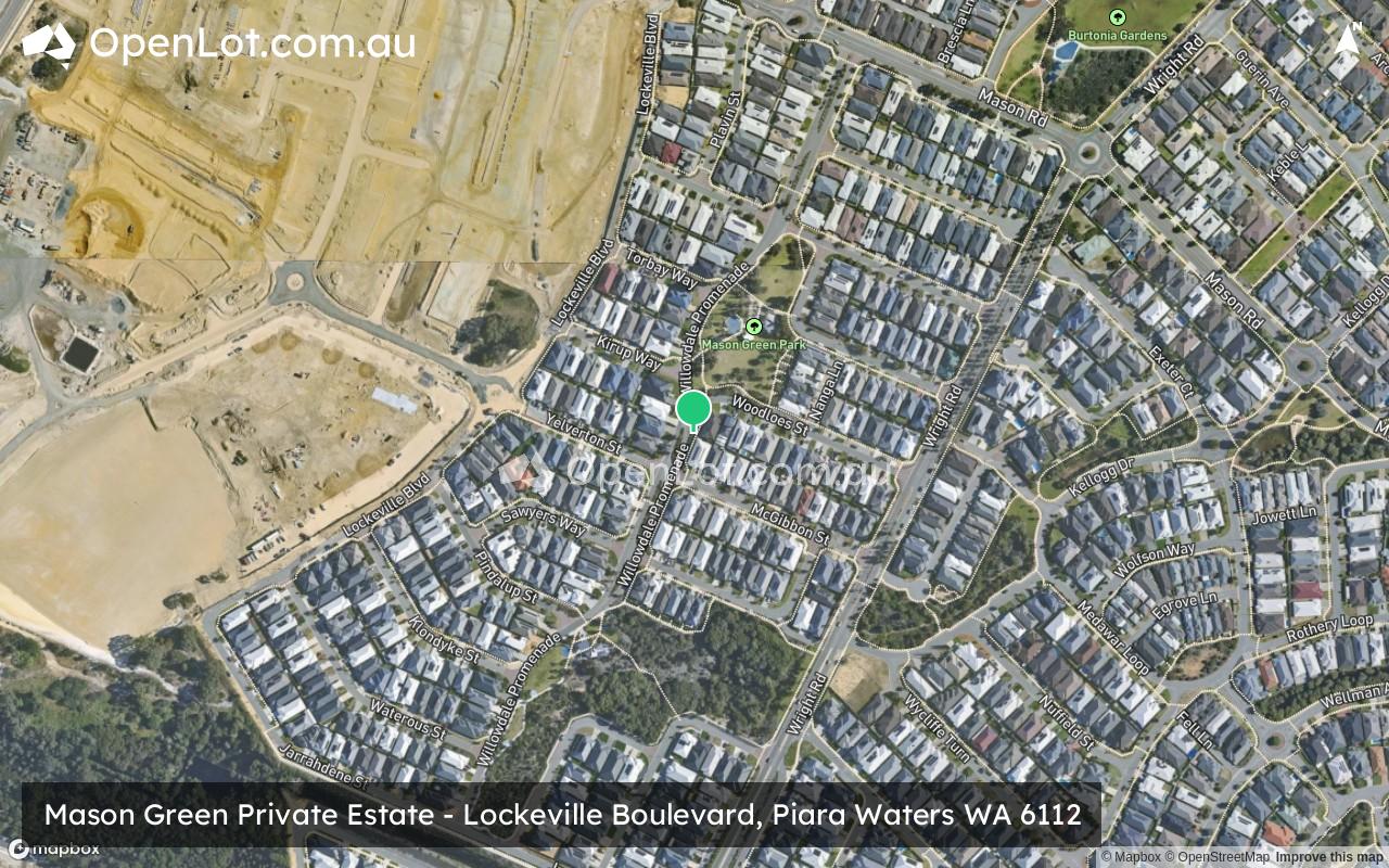 Satellite image for Mason Green Private Estate - Lockeville Boulevard, Piara Waters WA 6112