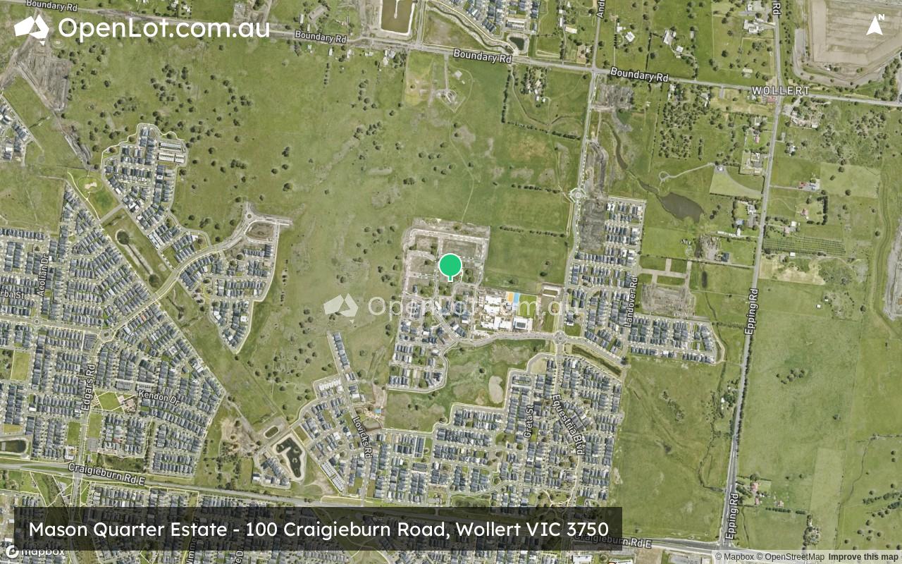 Satellite image for Mason Quarter Estate - 100 Craigieburn Road, Wollert VIC 3750