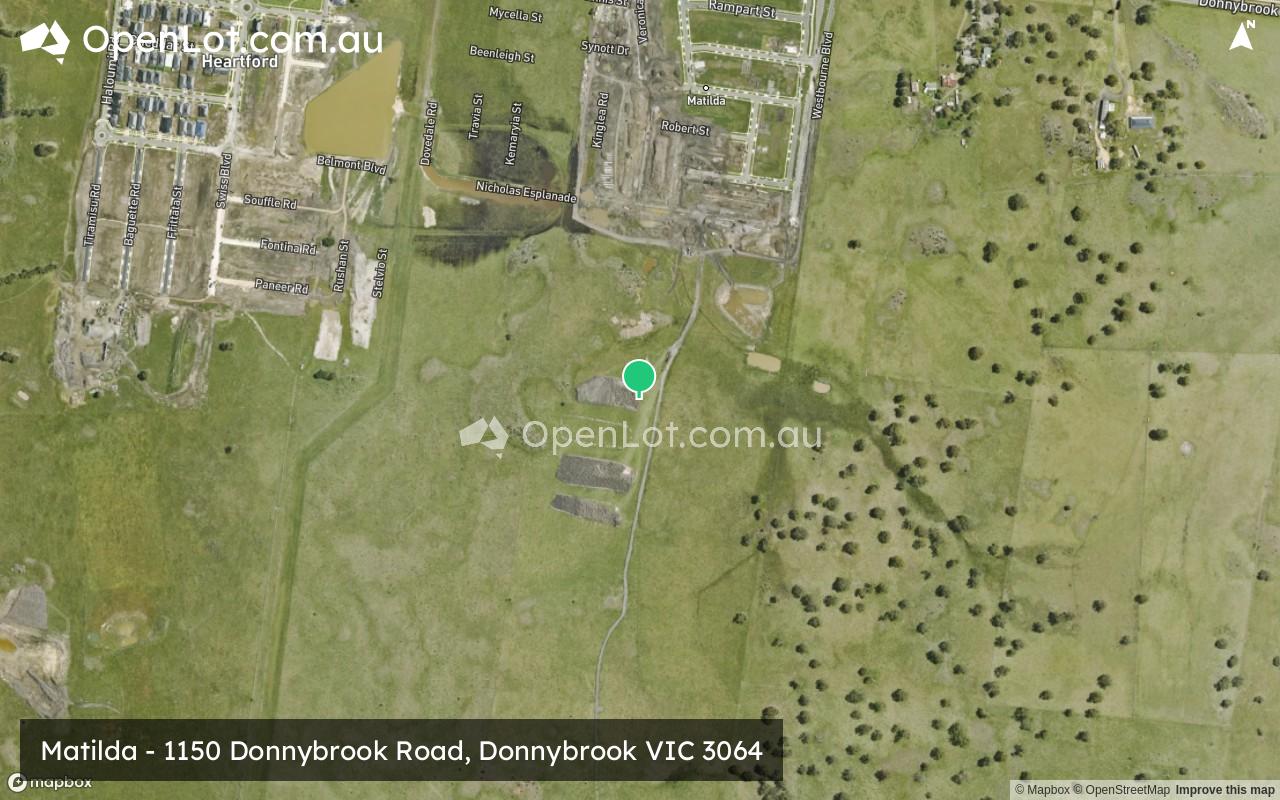 Satellite image for Matilda - 1150 Donnybrook Road, Donnybrook VIC 3064