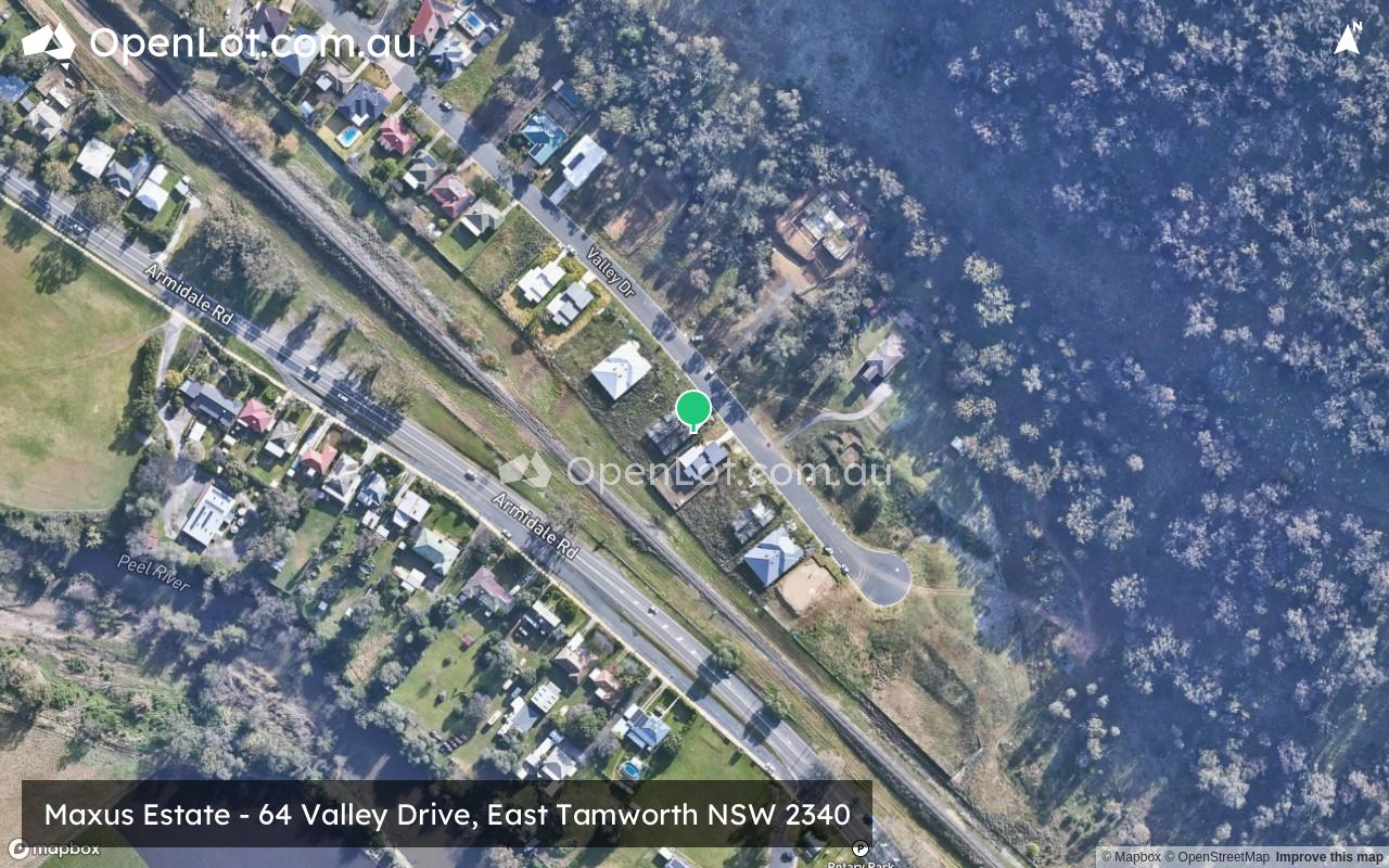 Satellite image for Maxus Estate - 64 Valley Drive, East Tamworth NSW 2340