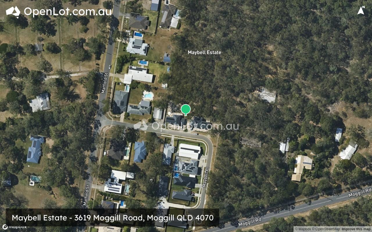 Satellite image for Maybell Estate - 3619 Moggill Road, Moggill QLD 4070