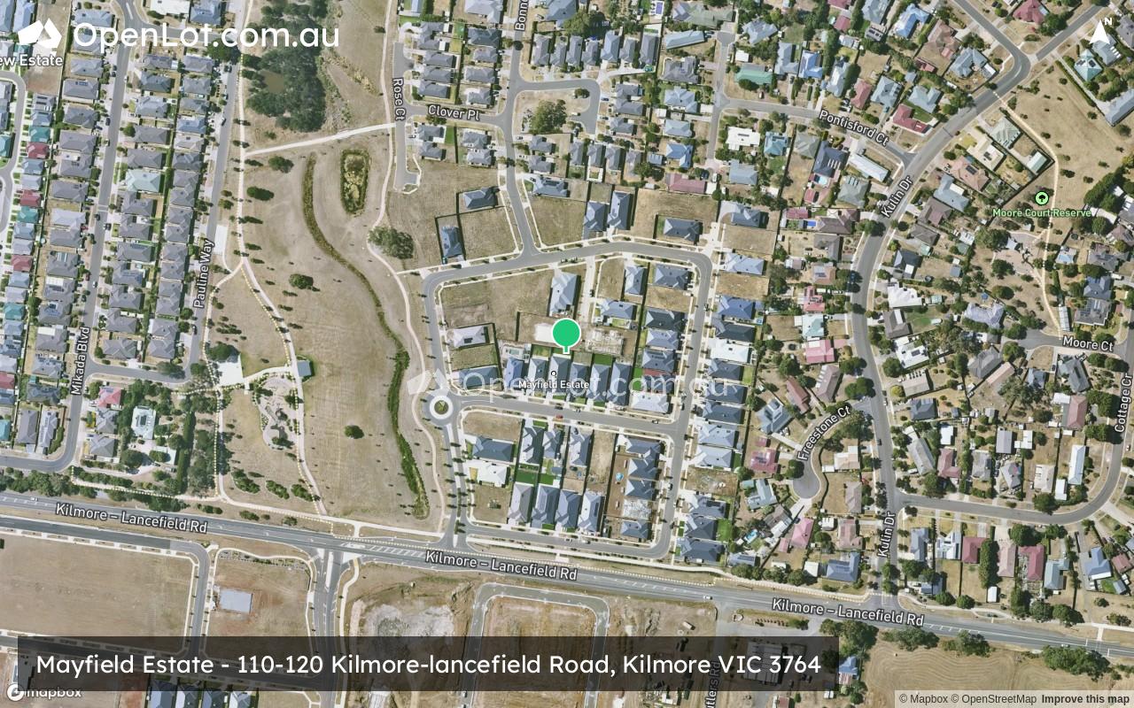 Satellite image for Mayfield Estate - 110-120 Kilmore-lancefield Road, Kilmore VIC 3764
