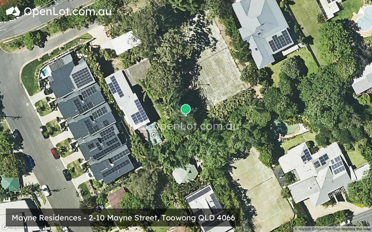 Satellite image for Mayne Residences - 2-10 Mayne Street, Toowong QLD 4066