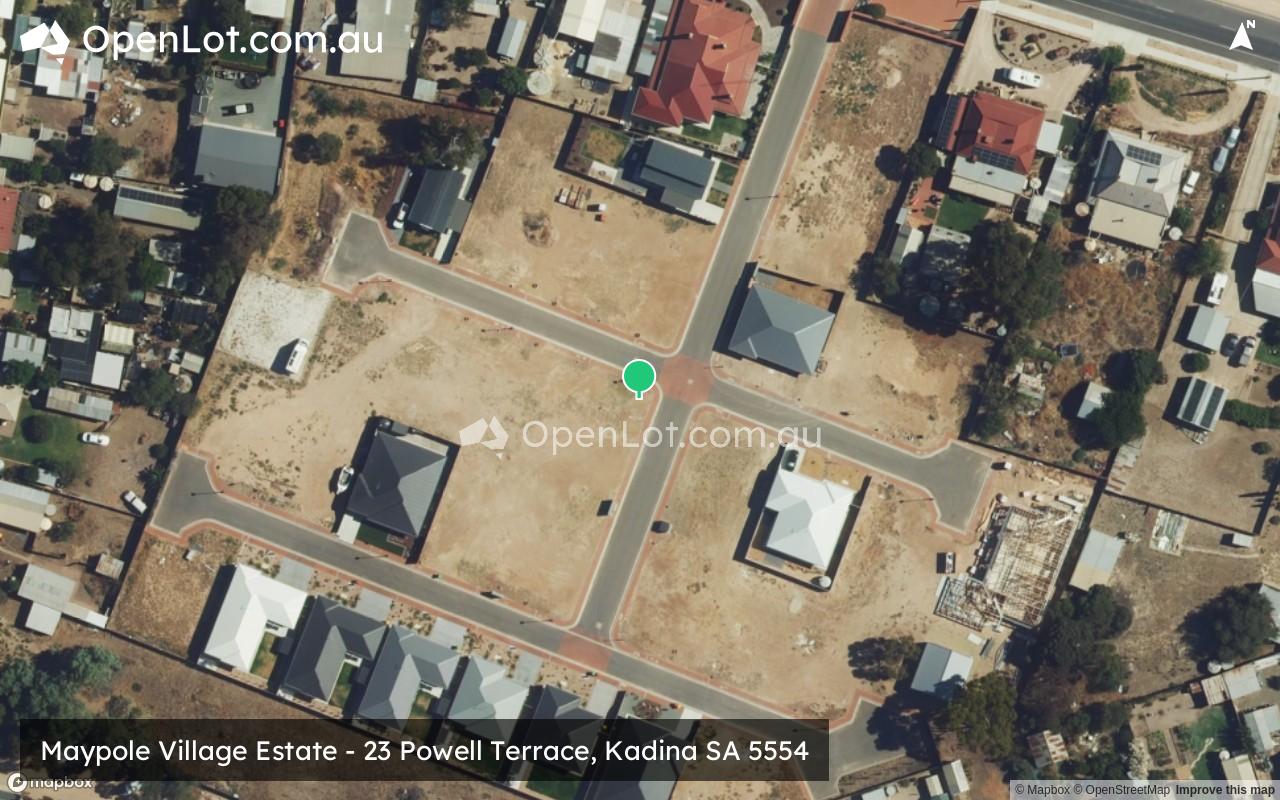 Satellite image for Maypole Village Estate - 23 Powell Terrace, Kadina SA 5554