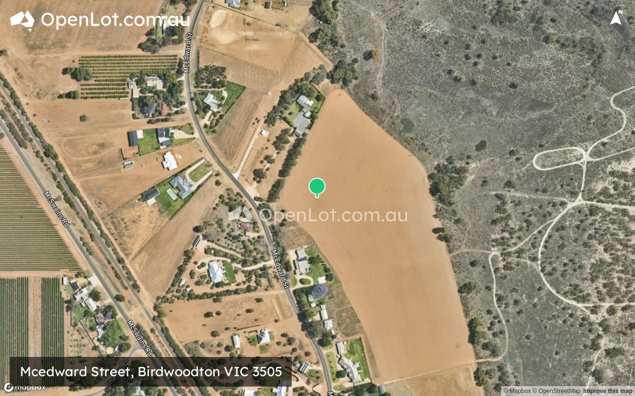 Satellite image for Mcedward Street, Birdwoodton VIC 3505