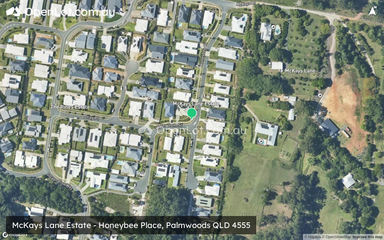 Satellite image for McKays Lane Estate - Honeybee Place, Palmwoods QLD 4555