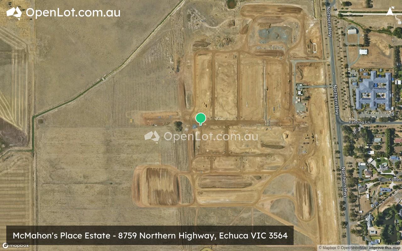 Satellite image for McMahon's Place Estate - 8759 Northern Highway, Echuca VIC 3564