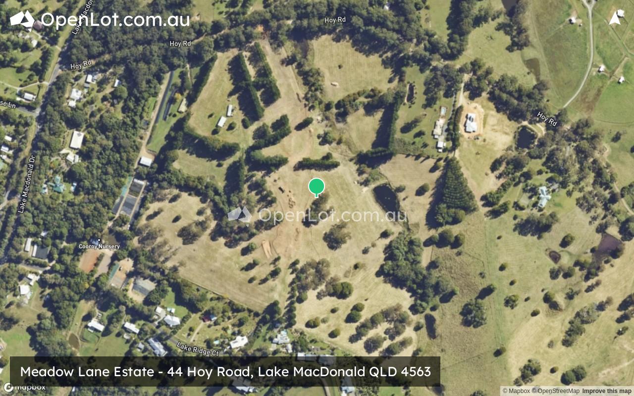 Satellite image for Meadow Lane Estate - 44 Hoy Road, Lake MacDonald QLD 4563