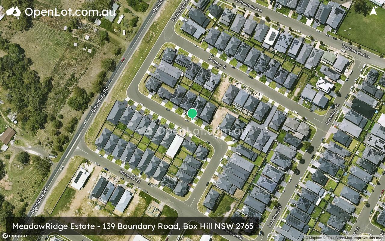 Satellite image for MeadowRidge Estate - 139 Boundary Road, Box Hill NSW 2765