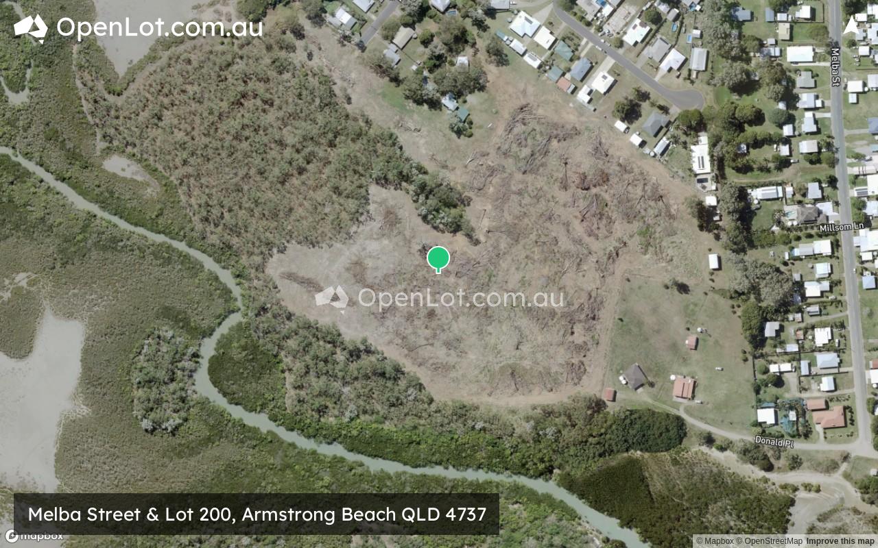 Satellite image for Melba Street & Lot 200, Armstrong Beach QLD 4737