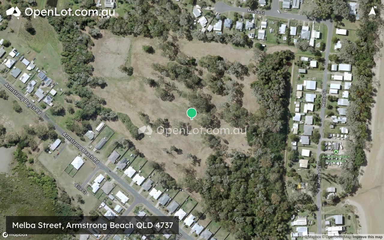Satellite image for Melba Street, Armstrong Beach QLD 4737