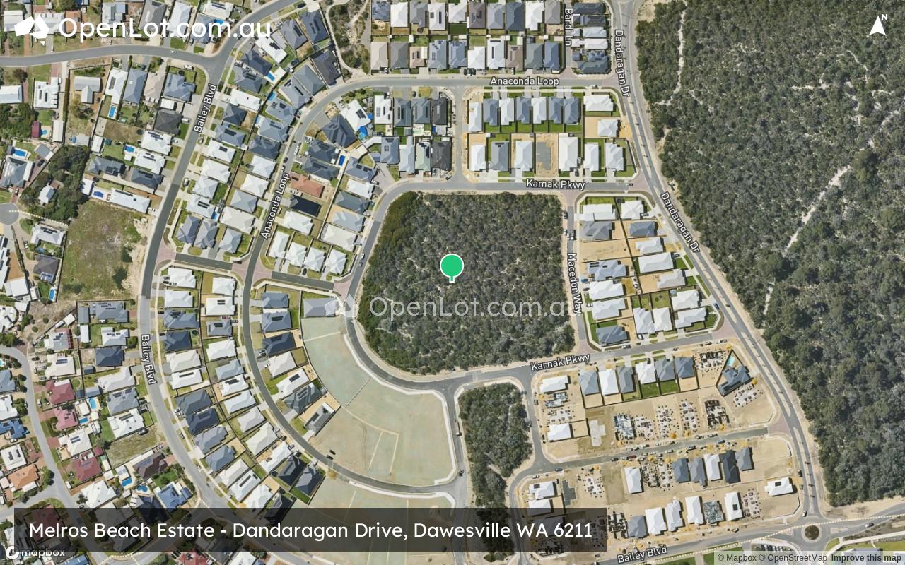 Satellite image for Melros Beach Estate - Dandaragan Drive, Dawesville WA 6211
